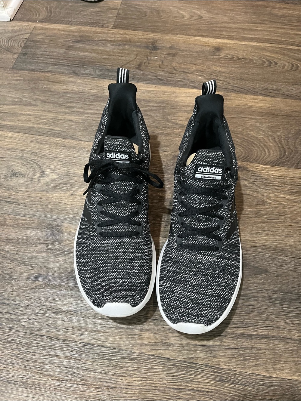 adidas Black and White Knit Sneakers size 13
